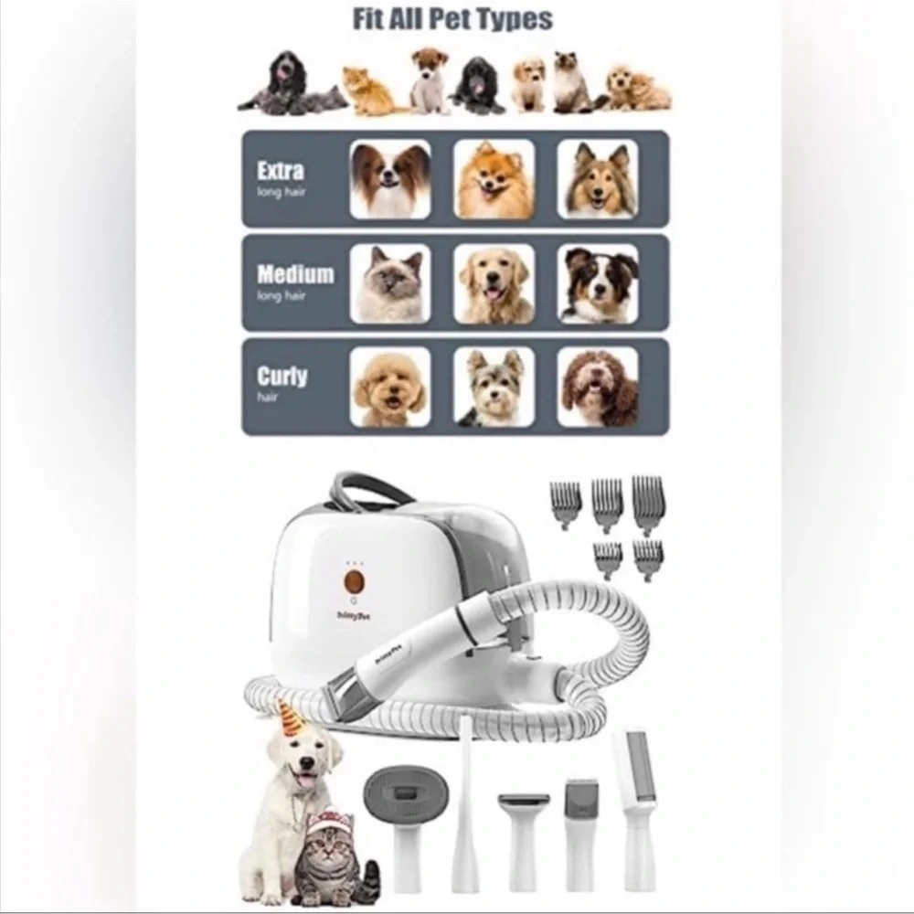 BRAND NEW! Pet Grooming w/ Vacuum Powerful Suction Clippers Dogs Cats